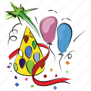 balloons, birthday, celebrations, party