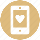 device, heart, love, mobile, phone, smartphone