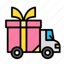 birthday, car, gift, give, holiday, present, transport