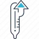 sickness, thermometer, fever, digital, hot