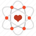 atom, heart, love, physic, science, valentine, romantic