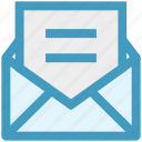 email, envelope, letter, message, open, sheet