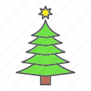 xmas, tree, year, new, christmas, fir, star