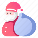 santa hat, gift, bag, santa, christmas, santa claus