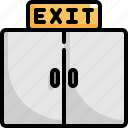 cinema, door, entertainment, exit, exit door, movie, theater