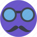 costume, glasses, hipster mask, moustache, party props