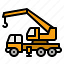 crane, heavy, vehicle, breakdown, construction