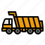 dumper, truck, heavy, vehicle, construction 