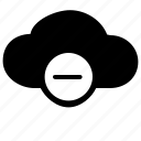 delete, cloud, minus, remove, storage