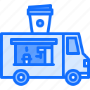 bean, cafe, coffee, cup, drink, truck