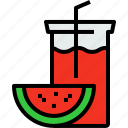 beverage, drink, glass, juice, watermelon