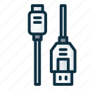 usb, cable, connector