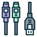 usb, ps2, cable, connector