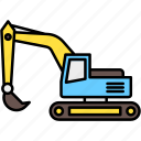 excavator, construction, heavy equipment, heavy machinery