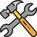 construction, tool, wrench, hammer, repair, equipment, industry