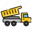 construction, dump, truck, vehicle 