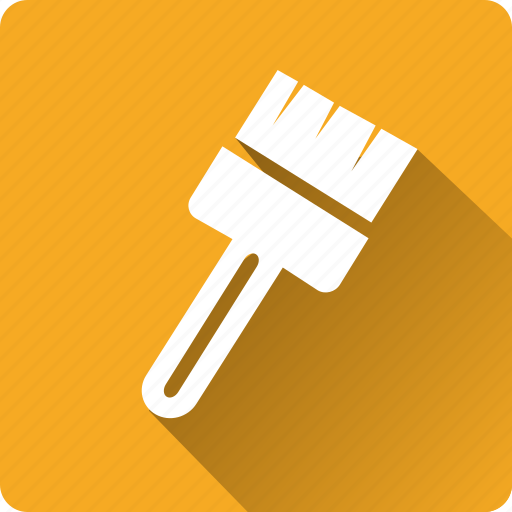 Brush, building, construction, installation, mounting, tool icon ...