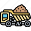 dump, truck, construction, load, transportation 