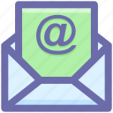 at, email, letter, message, sheet