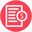 .svg, document, dollar sign, file, page, paper