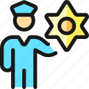 police, officer, badge