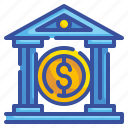 currency, money, bank, buildings, coin, finance, savings