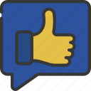 thumbs, up, message, thumb, like