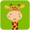 animal, cute, face, giraffe, head, portrait