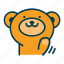 bear, hi, smile, emoji, teddy, hello 