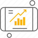 bar, chart, mobile, phone