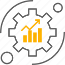 analysis, bar, chart, data, setting