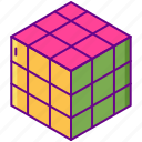 3d, cube, rubik, shape