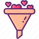 filter, funnel, love, romance