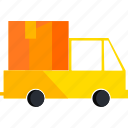 delivery, box, logistic, package, truck, vehicle