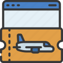 digital, plane, ticket, eticket, flight, airplane