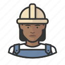 african, avatar, avatars, construction, hardhat, woman