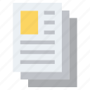 document lists, documents, files, pages, papers, texts