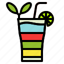 alcohol, cocktail, drink, glass, rainbow