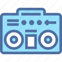 audio, boombox, music, player, recorder, retro, sound