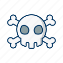 bone, cross, danger, environment, hazard, skull, warning