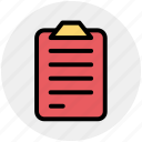 clipboard, doc, document, file, paper