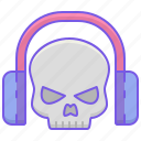 hardstyle, headphones, music, skull