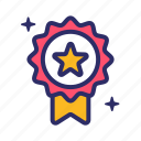 award, medal, reward, star