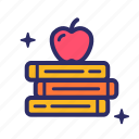 apple, book, education, school