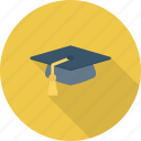 cap, graduation, online, school icon