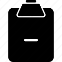 clipboard, document, list, minus notes, notes, remove notes, report