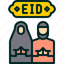 al, avatar, couple, eid, fitr, greeting, muslim