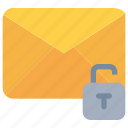 email, letter, mail, message, padlock, secure, security