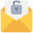 email, letter, mail, message, padlock, secure