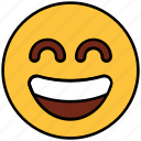 cartoon, character, emoji, emotion, face, laugh, smiley